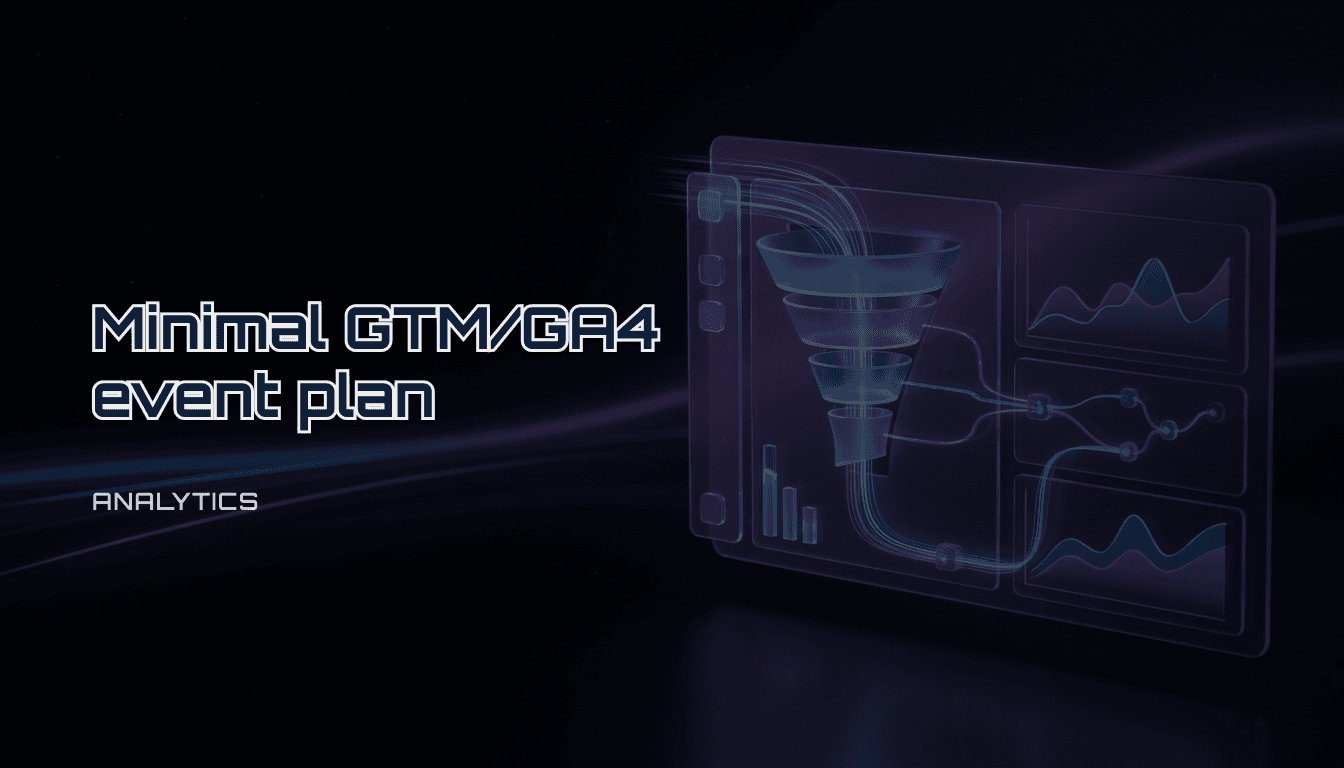 Minimal GA4/GTM event plan for content sites: what to track and why (checklist)