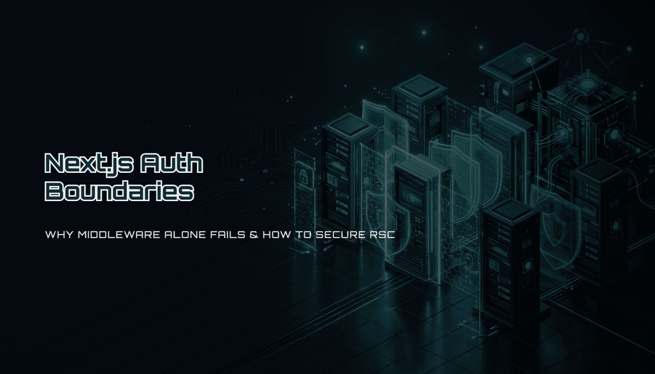 Why Next.js Middleware alone isn't safe for auth (and how to fix it)
