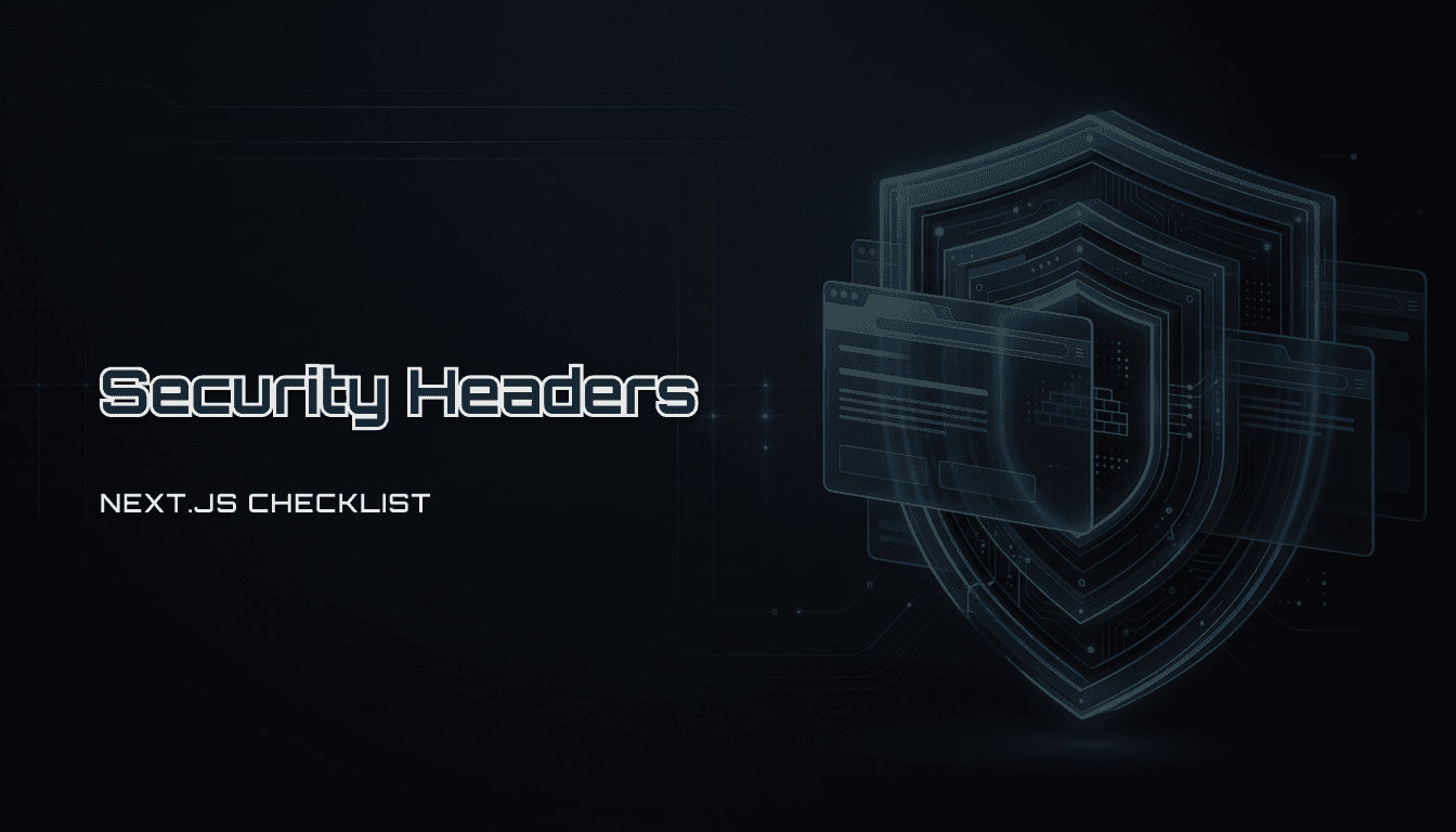 Next.js security headers checklist: what to ship first (HSTS, CSP Report-Only, COOP/COEP)