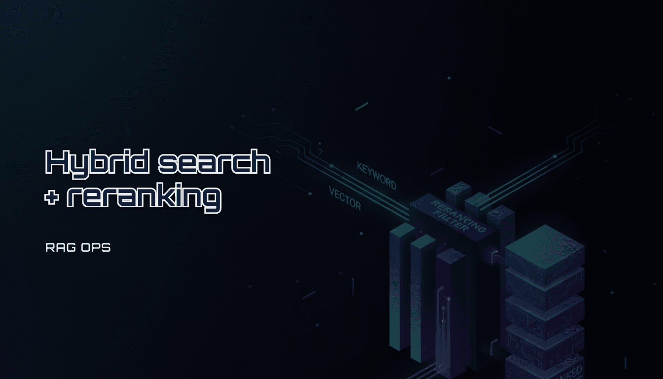 Hybrid search and reranking for RAG: a practical checklist (2026)