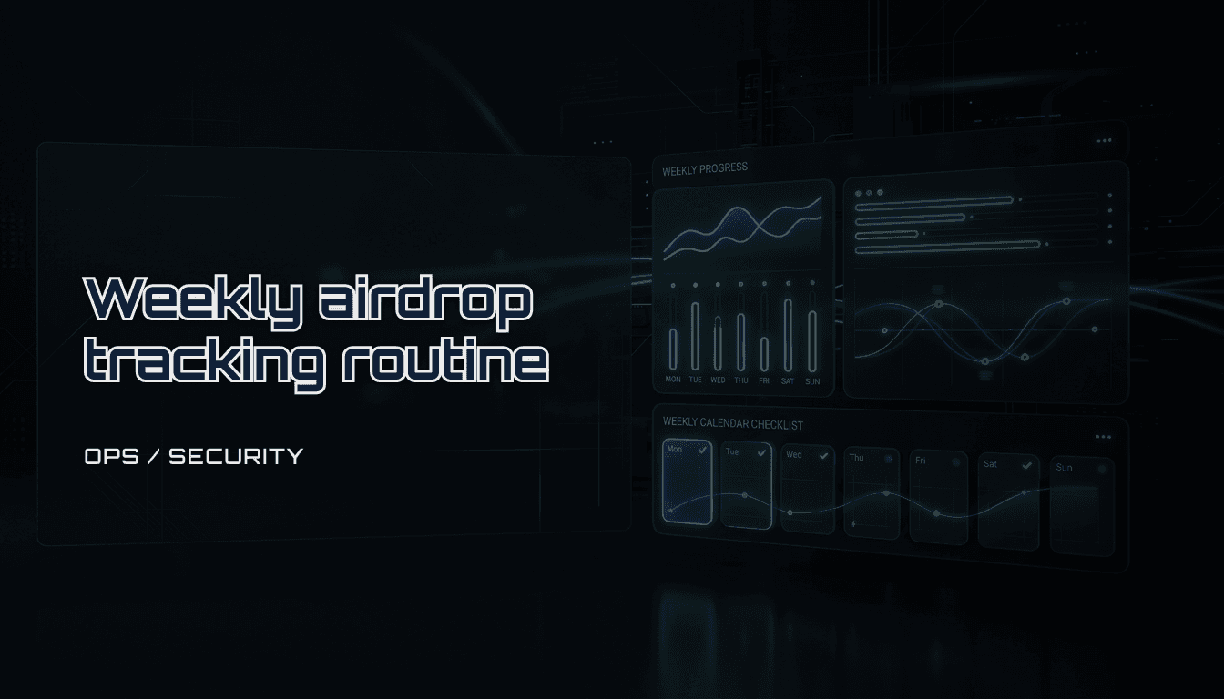 A weekly airdrop tracking routine (low time, low risk)