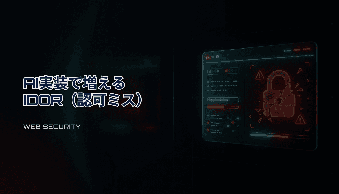 AIで作ったWebアプリが一番やらかす：IDOR（認可ミス）を出荷前に潰す手順