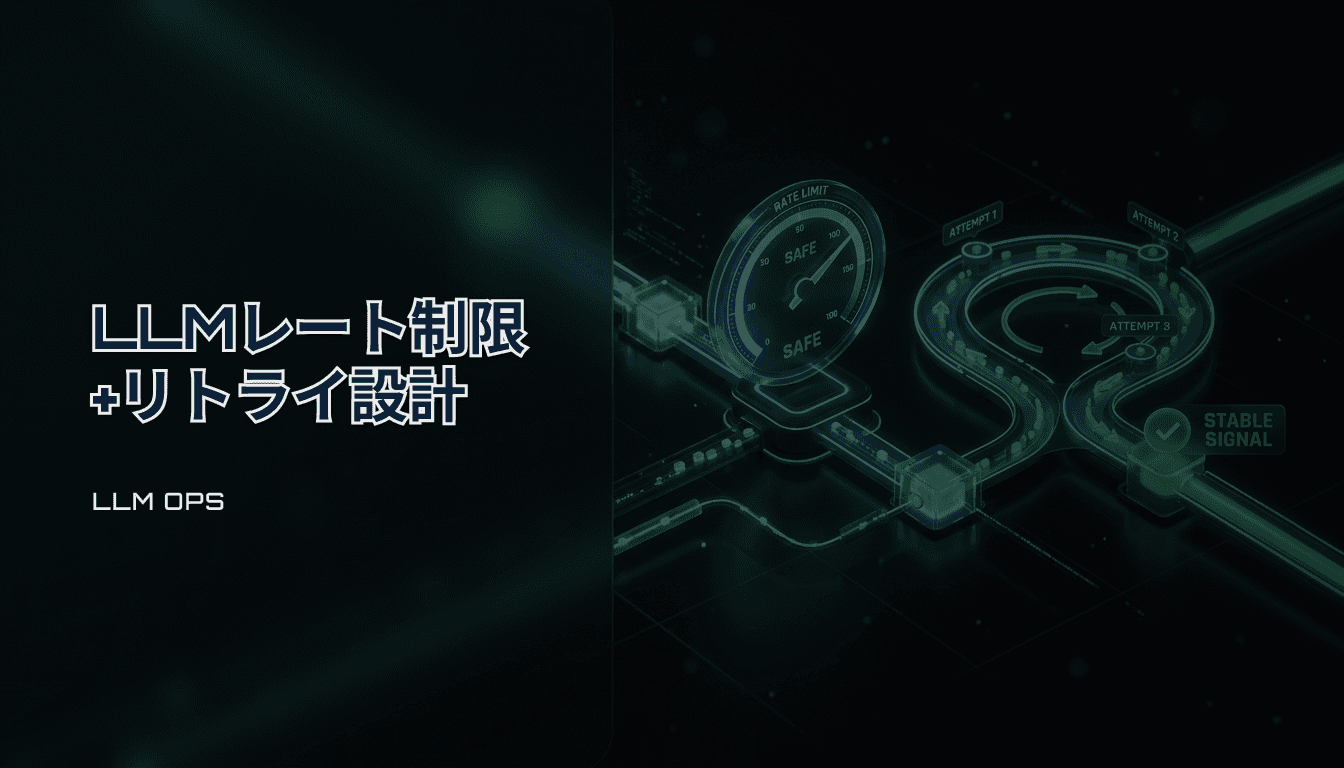 LLMのレート制限とリトライ設計チェックリスト｜AIアプリを落とさない運用（2026）
