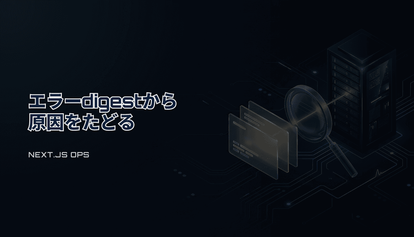 Next.jsの本番エラーの原因を特定する｜digestとonRequestErrorの活用（2026）