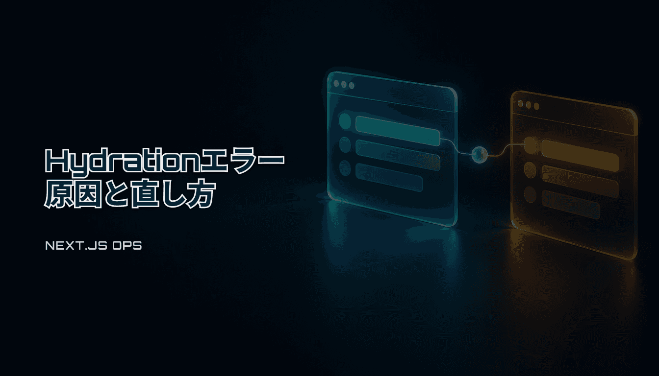 Next.jsのHydrationエラー（不一致）の原因と直し方｜App Router対応（2026）