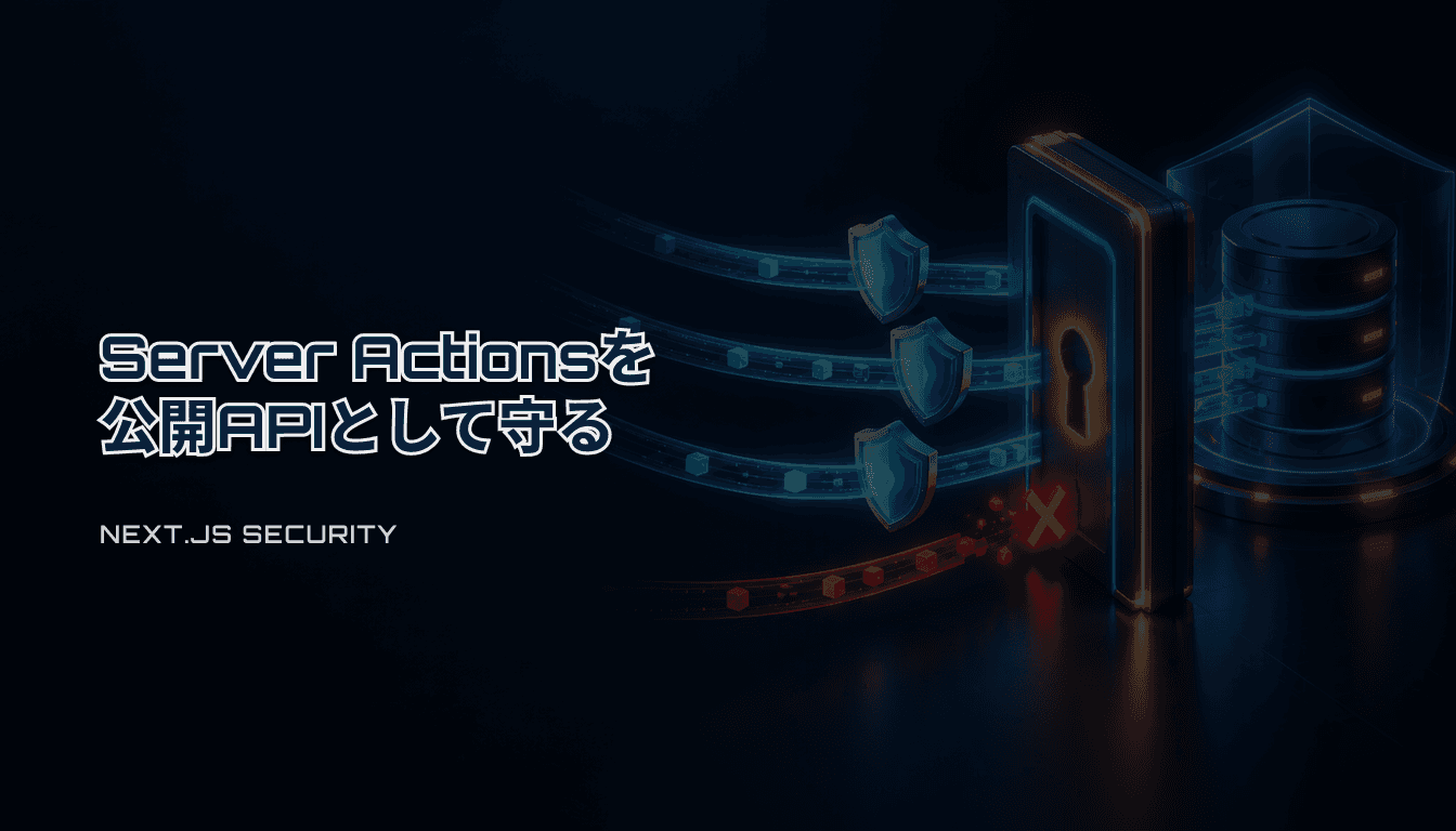 Next.js Server Actionsのセキュリティチェックリスト｜認可・入力検証・CSRF（2026）