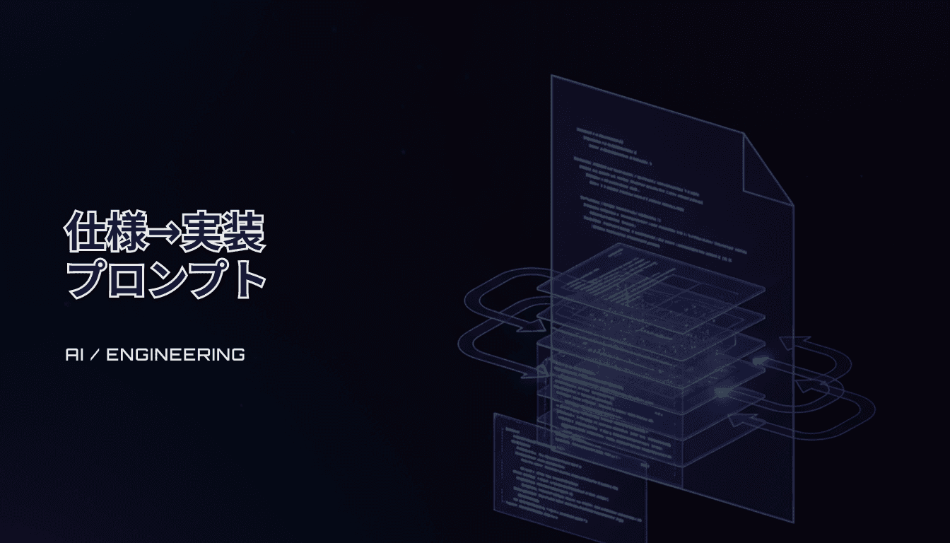 仕様→実装に落とすプロンプトテンプレ（AI開発）｜AIに“迷わせない”仕様の書き方