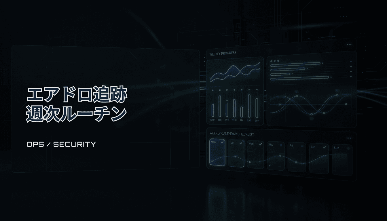 エアドロ情報を追う週次ルーチン｜事故らずに継続するためのテンプレ（30〜45分）