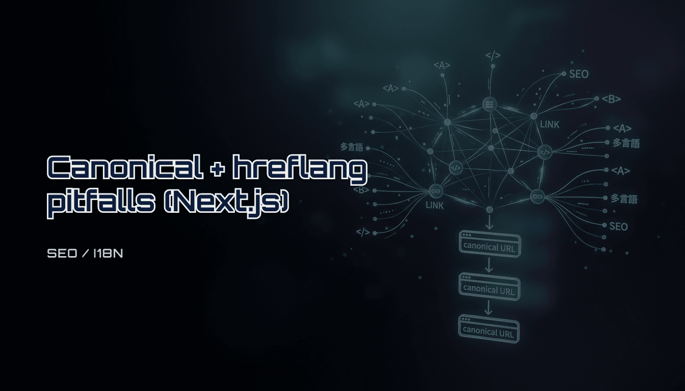 Next.js i18n canonical + hreflang checklist: how to stop cross-language indexing drift
