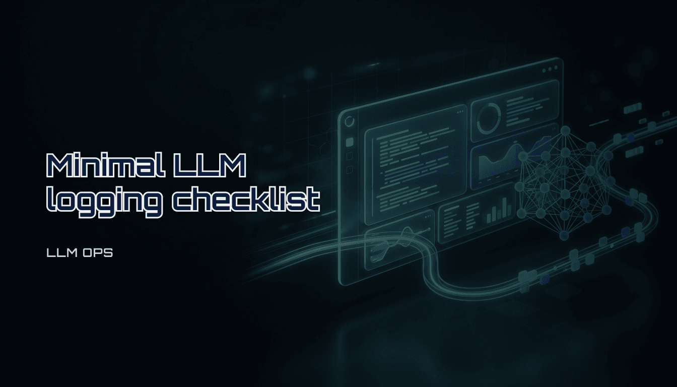 LLM observability: a minimal logging checklist for AI apps (2026)
