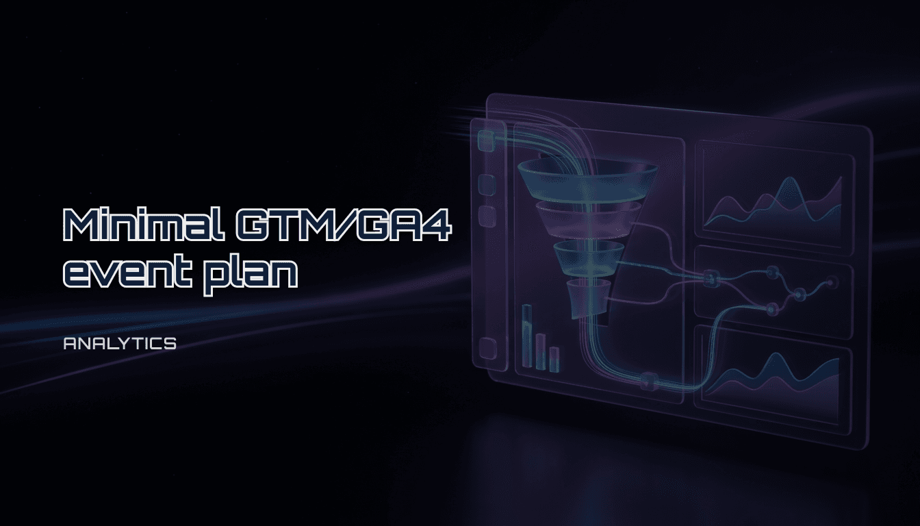 Minimal GA4/GTM event plan for content sites: what to track and why (checklist)