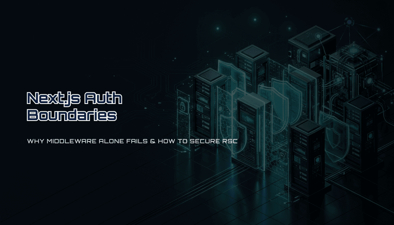 Why Next.js Middleware alone isn't safe for auth (and how to fix it)
