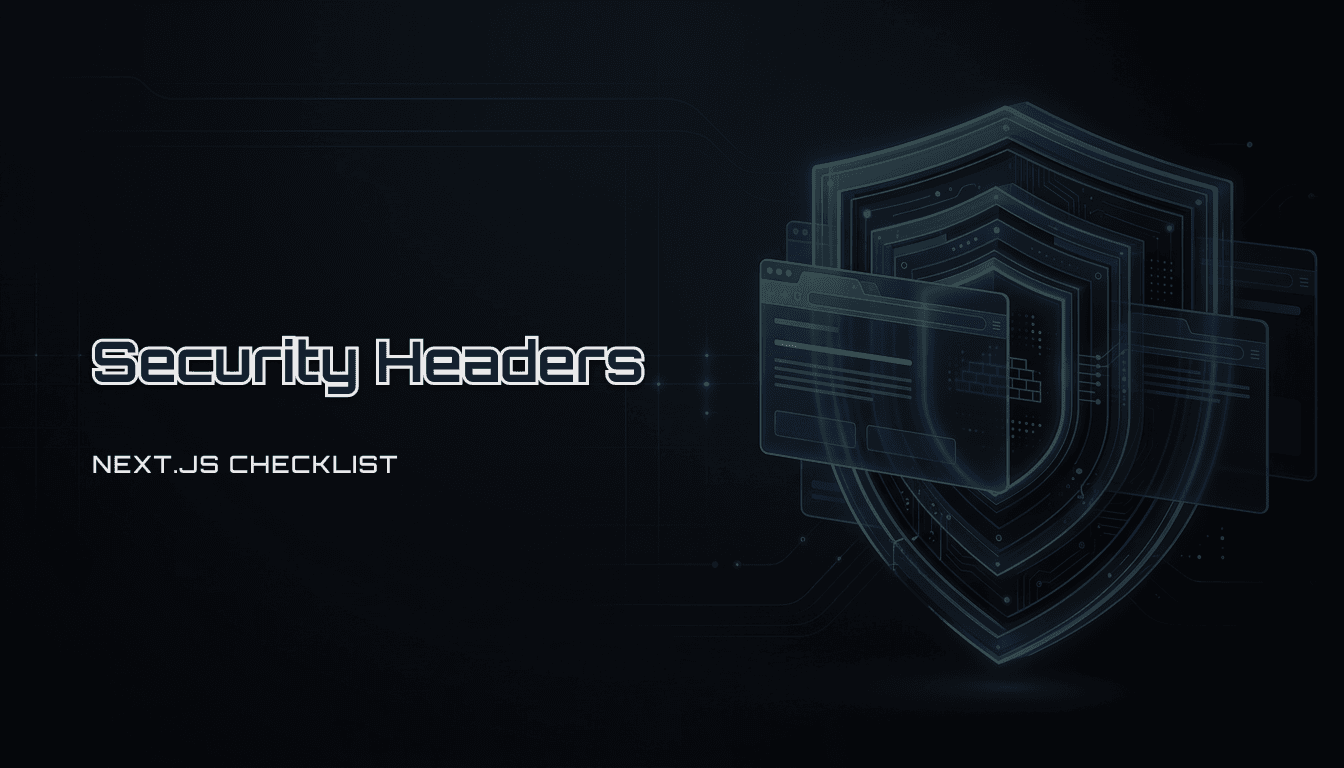 Next.js security headers checklist: what to ship first (HSTS, CSP Report-Only, COOP/COEP)