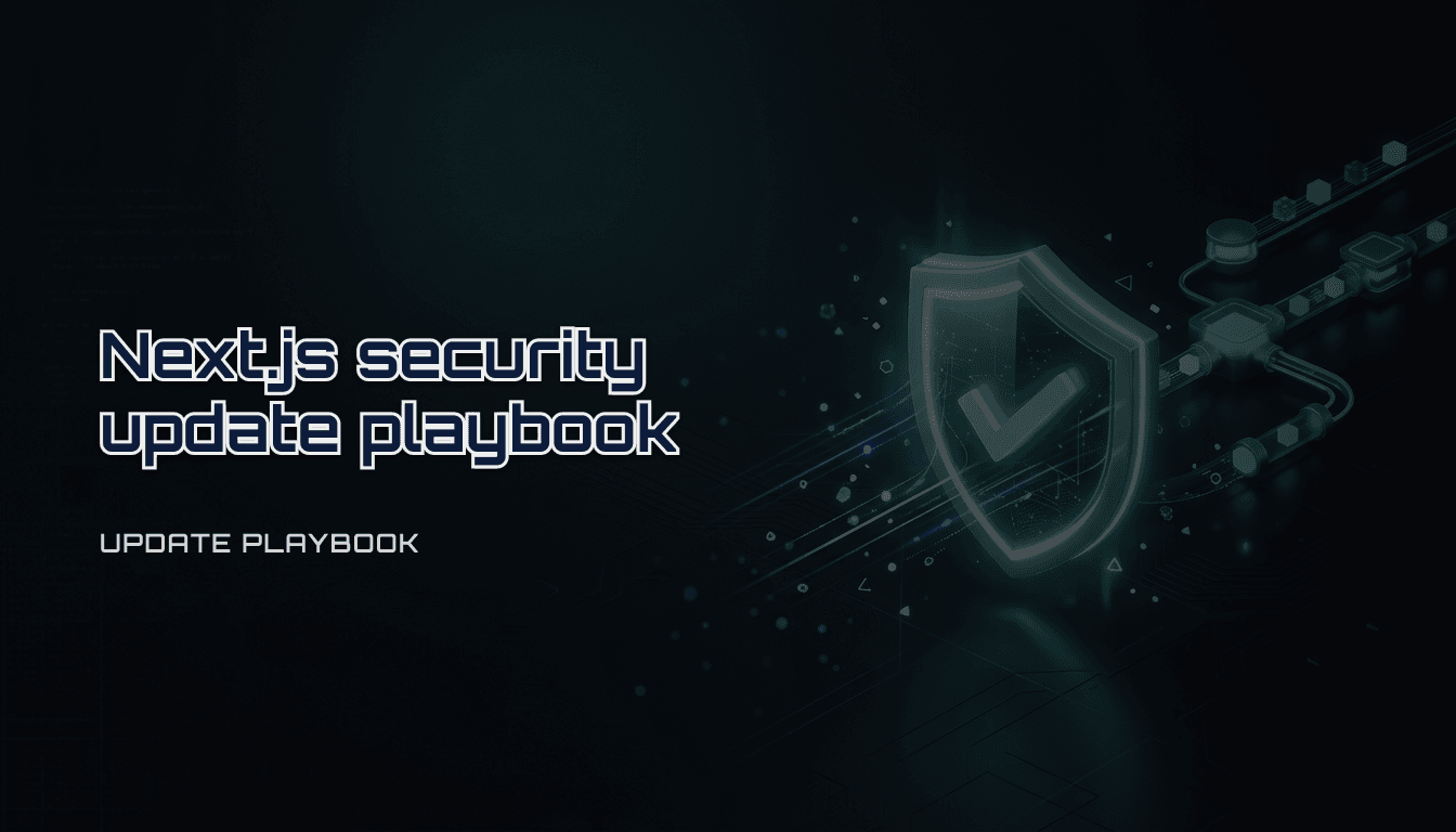 Next.js security update playbook: how to patch and roll back safely (small teams)