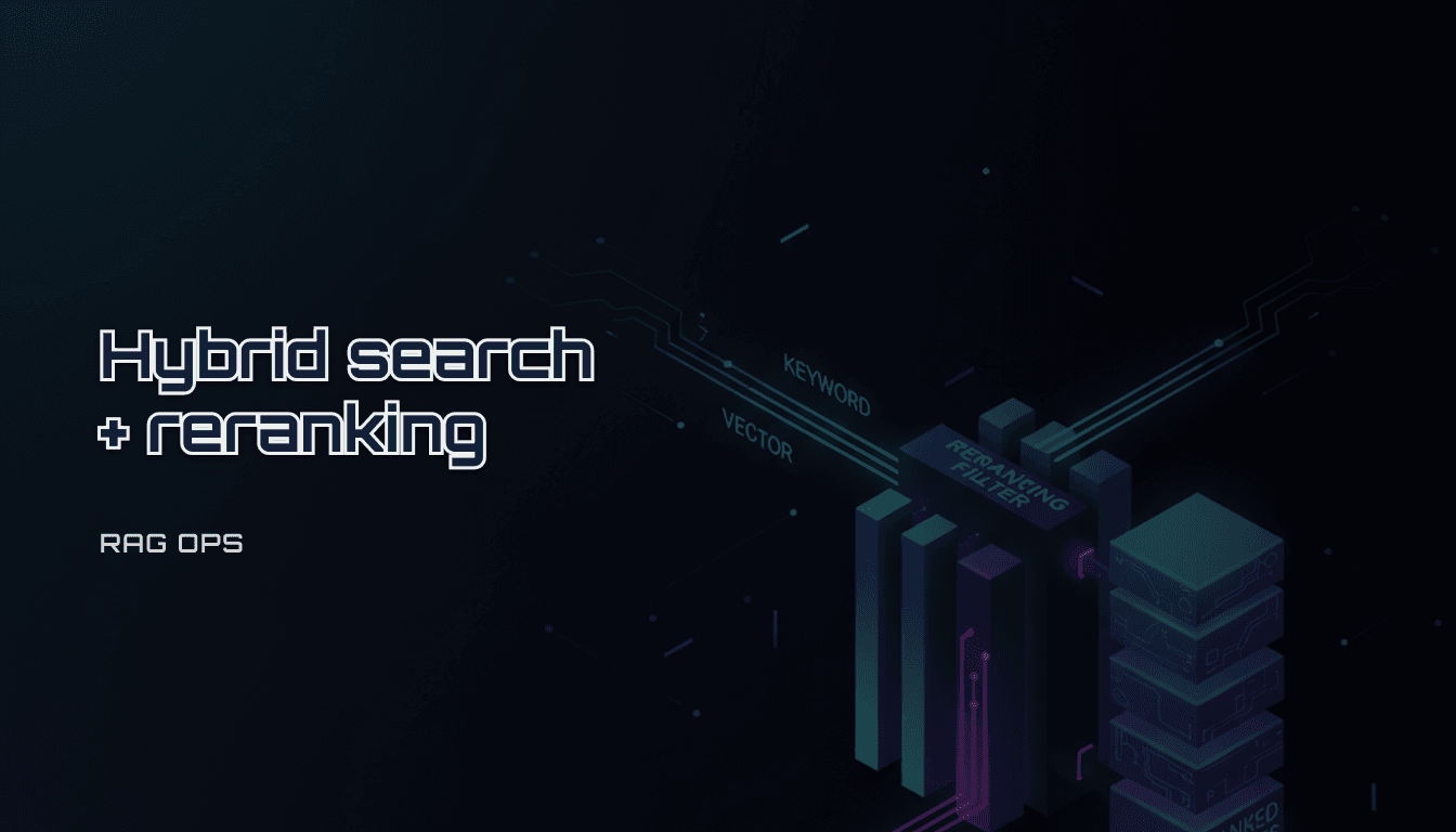 Hybrid search and reranking for RAG: a practical checklist (2026)