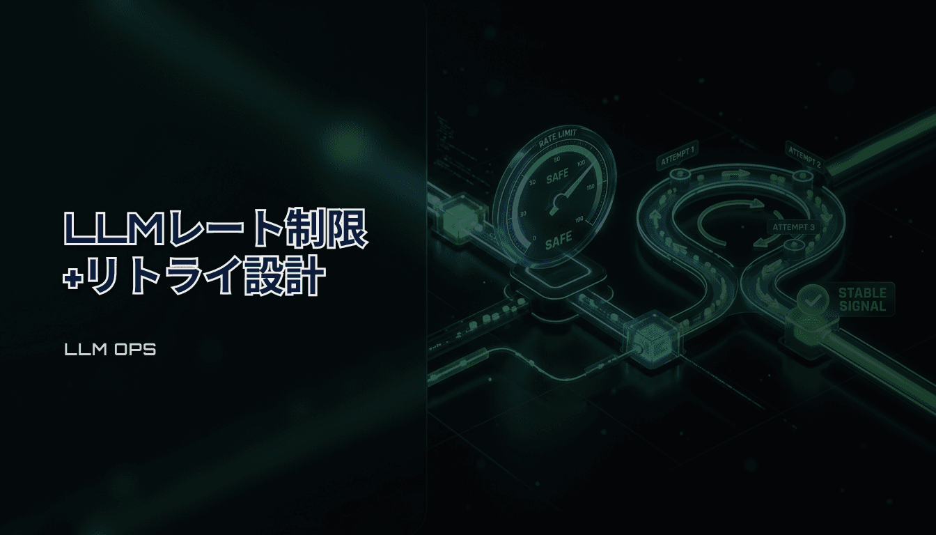 LLMのレート制限とリトライ設計チェックリスト｜AIアプリを落とさない運用（2026）
