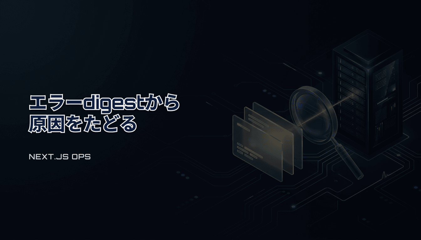 Next.jsの本番エラーの原因を特定する｜digestとonRequestErrorの活用（2026）