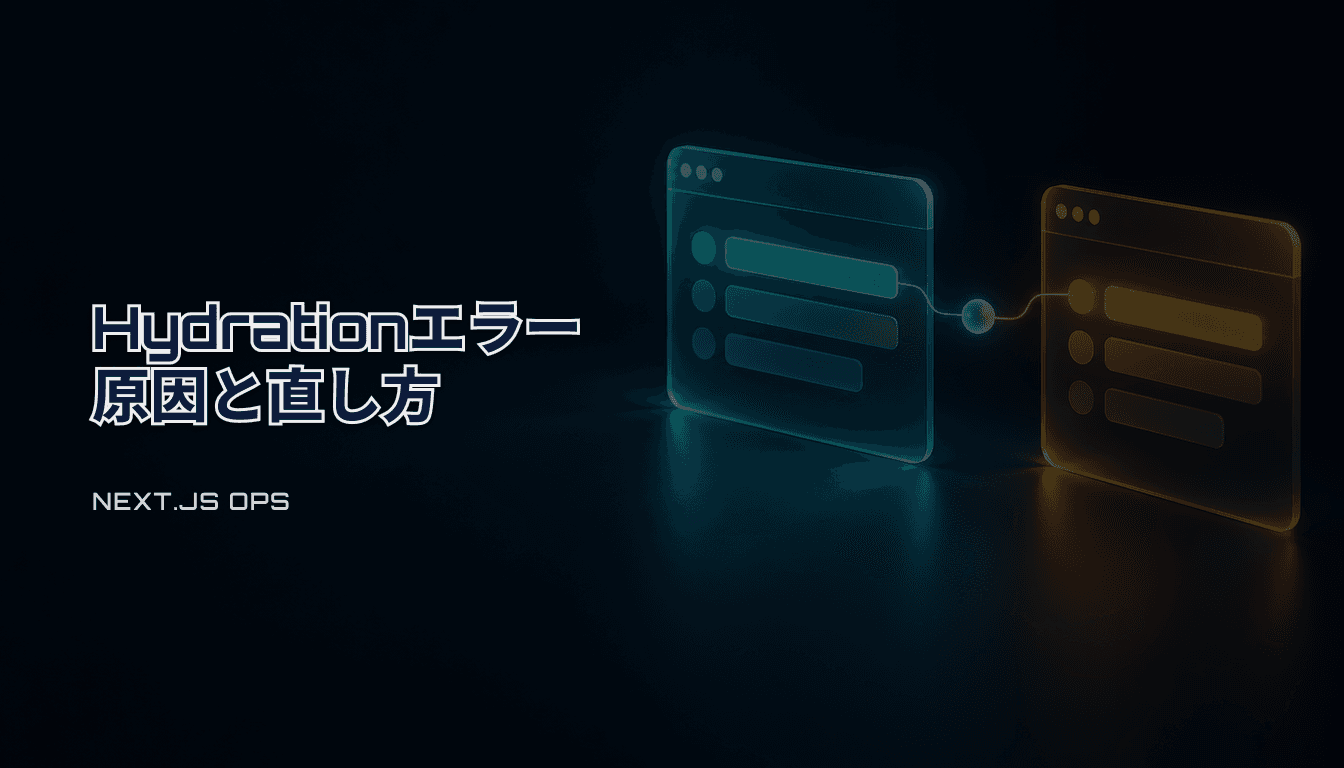 Next.jsのHydrationエラー（不一致）の原因と直し方｜App Router対応（2026）