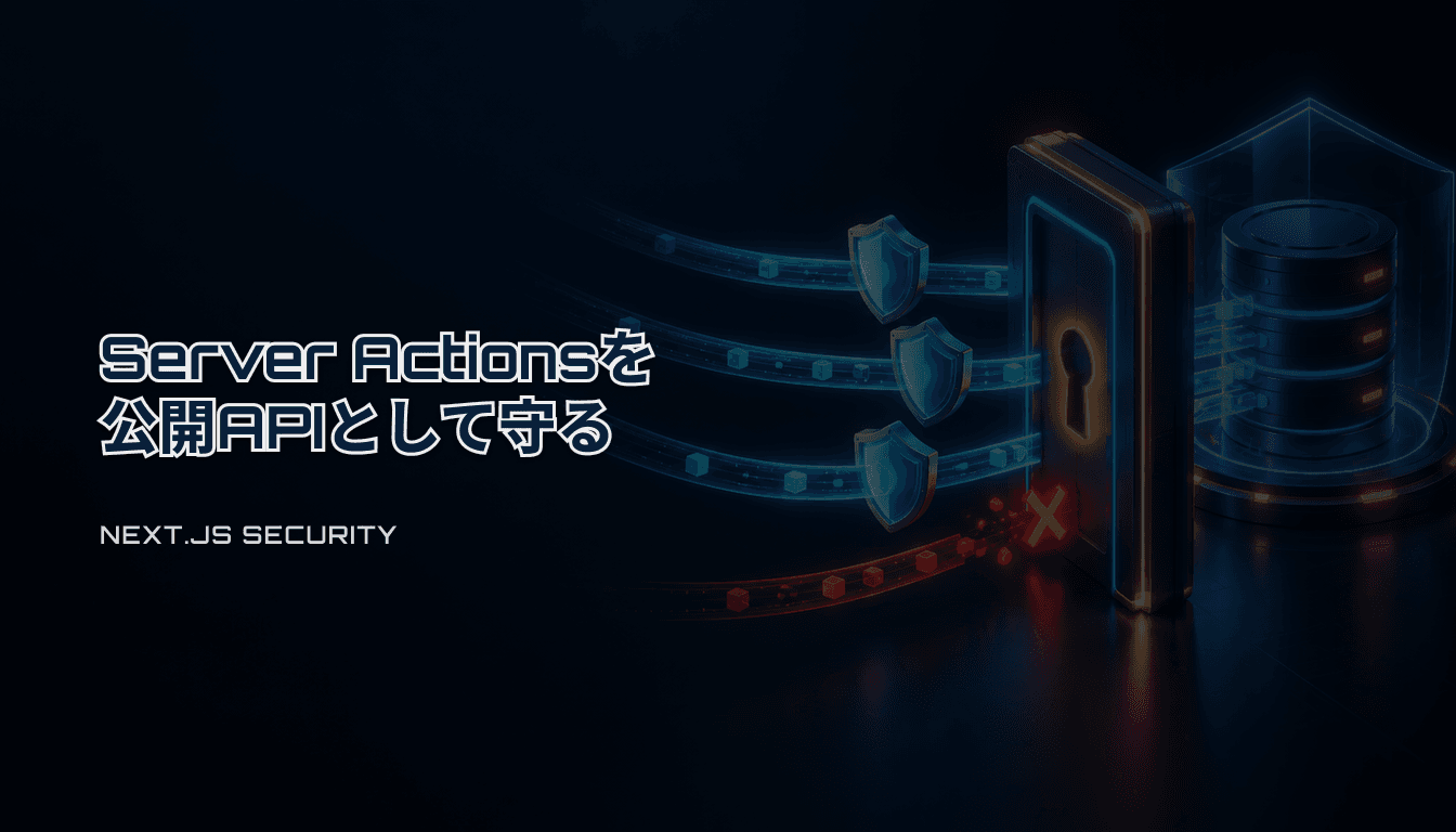 Next.js Server Actionsのセキュリティチェックリスト｜認可・入力検証・CSRF（2026）