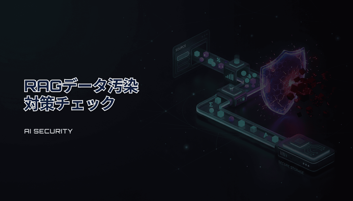 RAGのデータ汚染（poisoning）対策チェックリスト｜取り込み・検索・権限を監査する（2026）