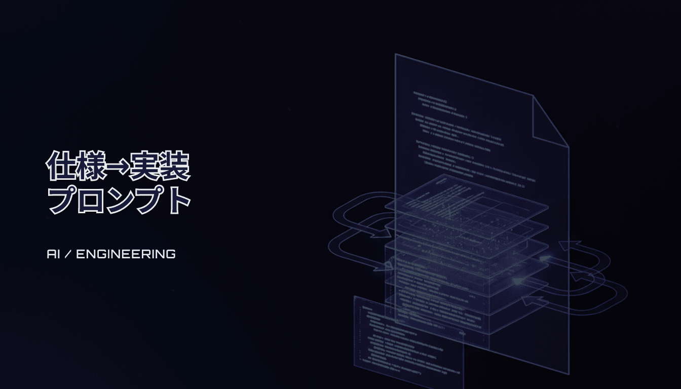 仕様→実装に落とすプロンプトテンプレ（AI開発）｜AIに“迷わせない”仕様の書き方