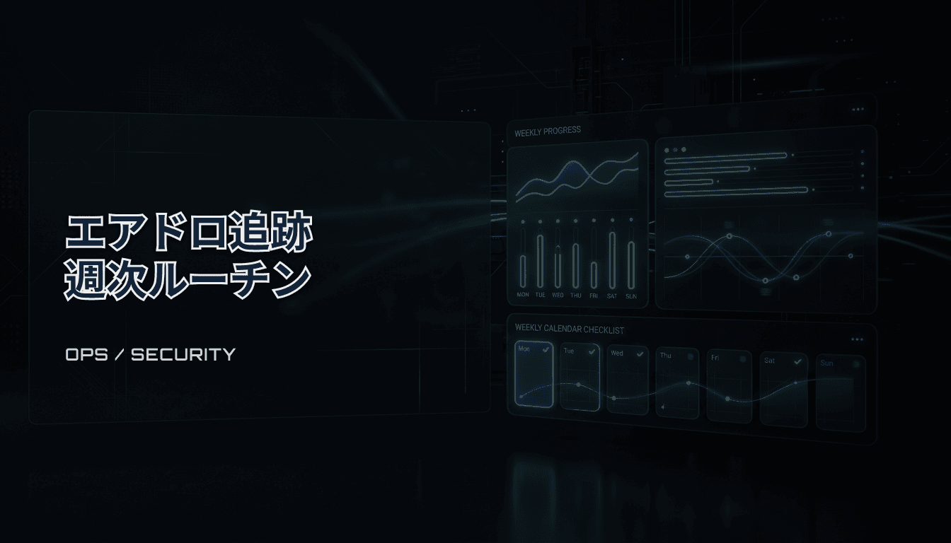 エアドロ情報を追う週次ルーチン｜事故らずに継続するためのテンプレ（30〜45分）